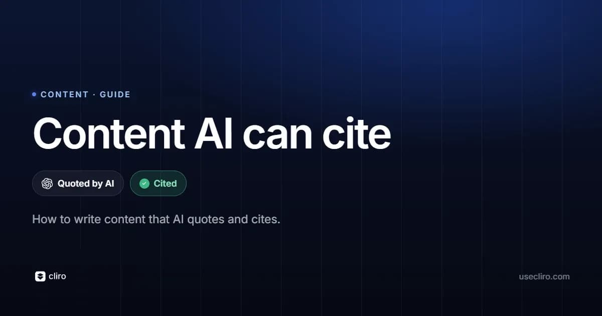 How to write content AI wants to cite