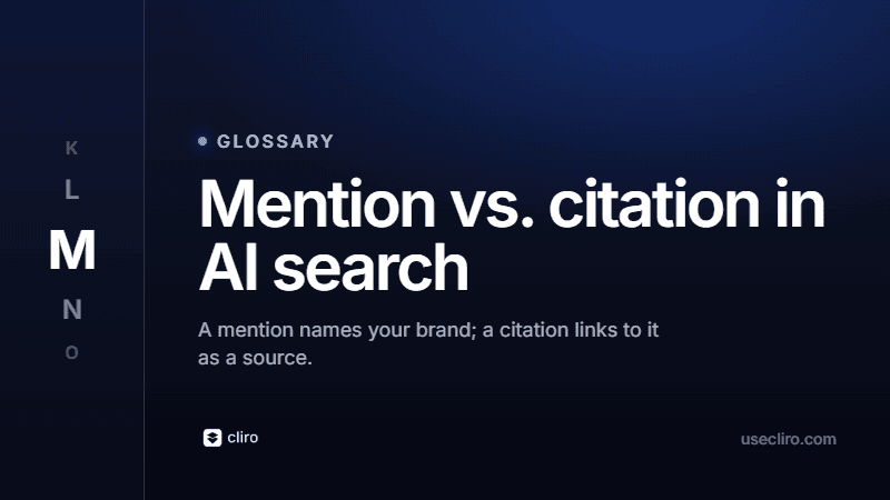 Mention vs. Citation in AI Search: The Difference