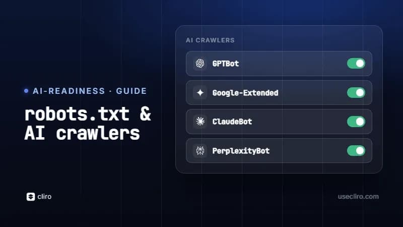 robots.txt for AI crawlers: GPTBot, ClaudeBot and more