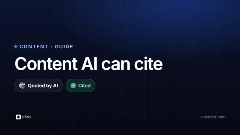 How to write content AI wants to cite