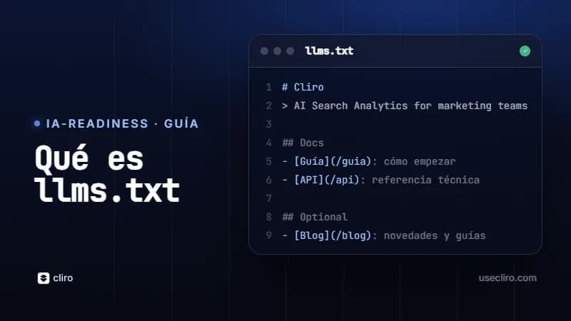 Qué es llms.txt y cómo crear el tuyo