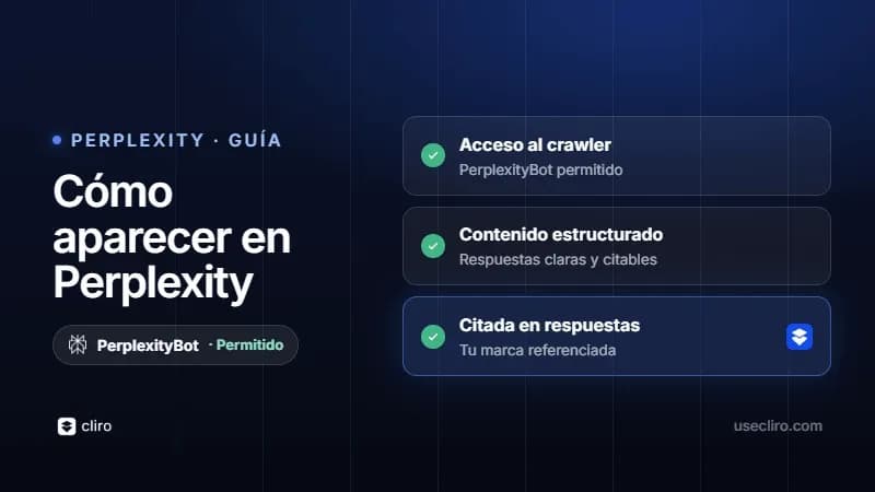 Cómo aparecer en Perplexity