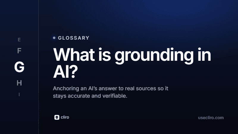 What Is Grounding in AI? Anchoring Answers in Sources