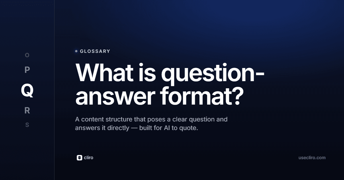 What Is Question-Answer Format? Content Built for AI