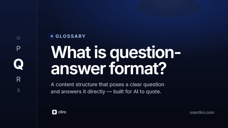 What Is Question-Answer Format? Content Built for AI