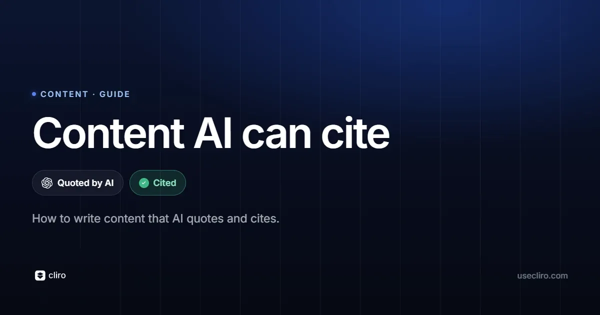 How to write content AI wants to cite