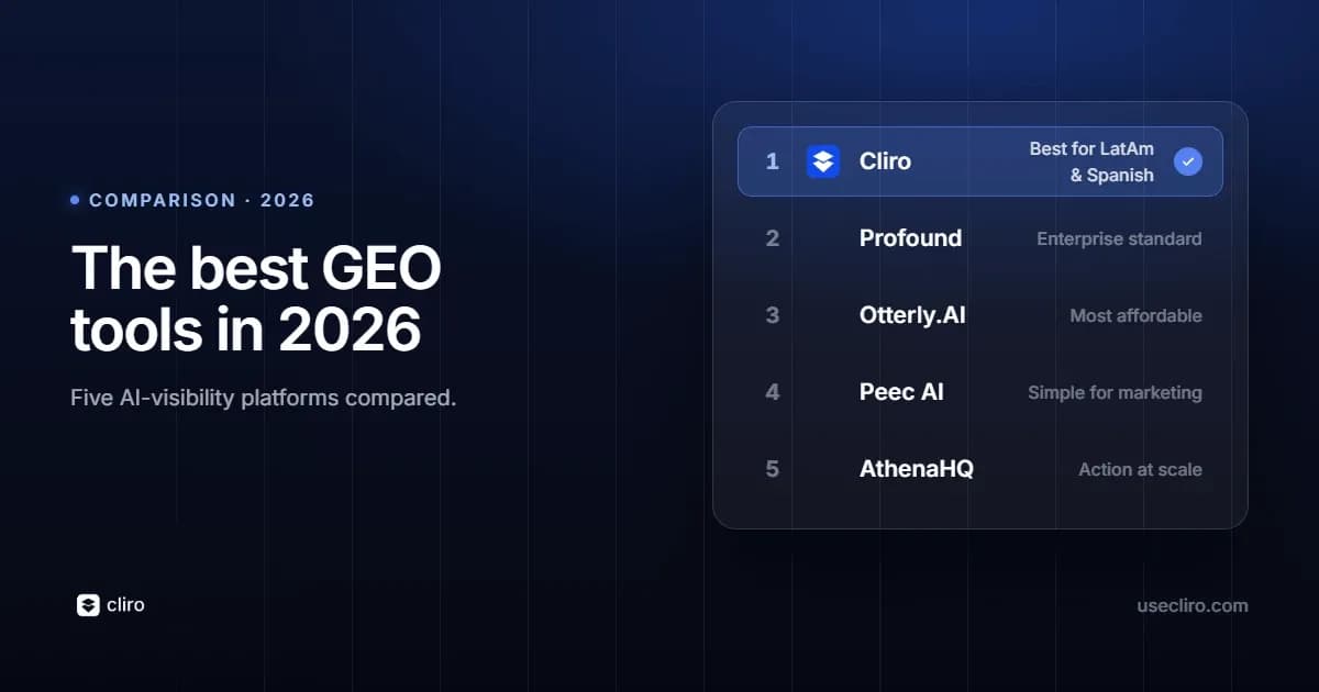 The best GEO tools in 2026