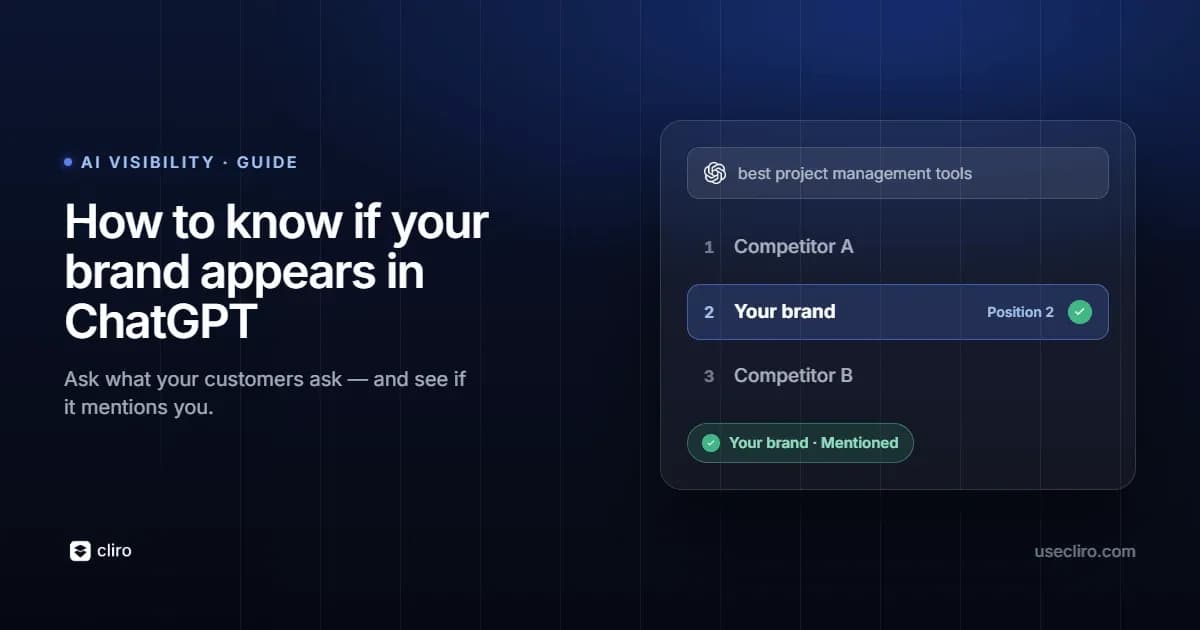 How to know if your brand appears in ChatGPT