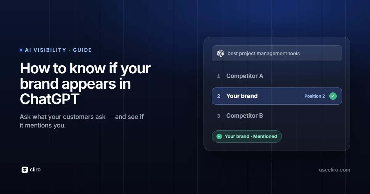 How to know if your brand appears in ChatGPT