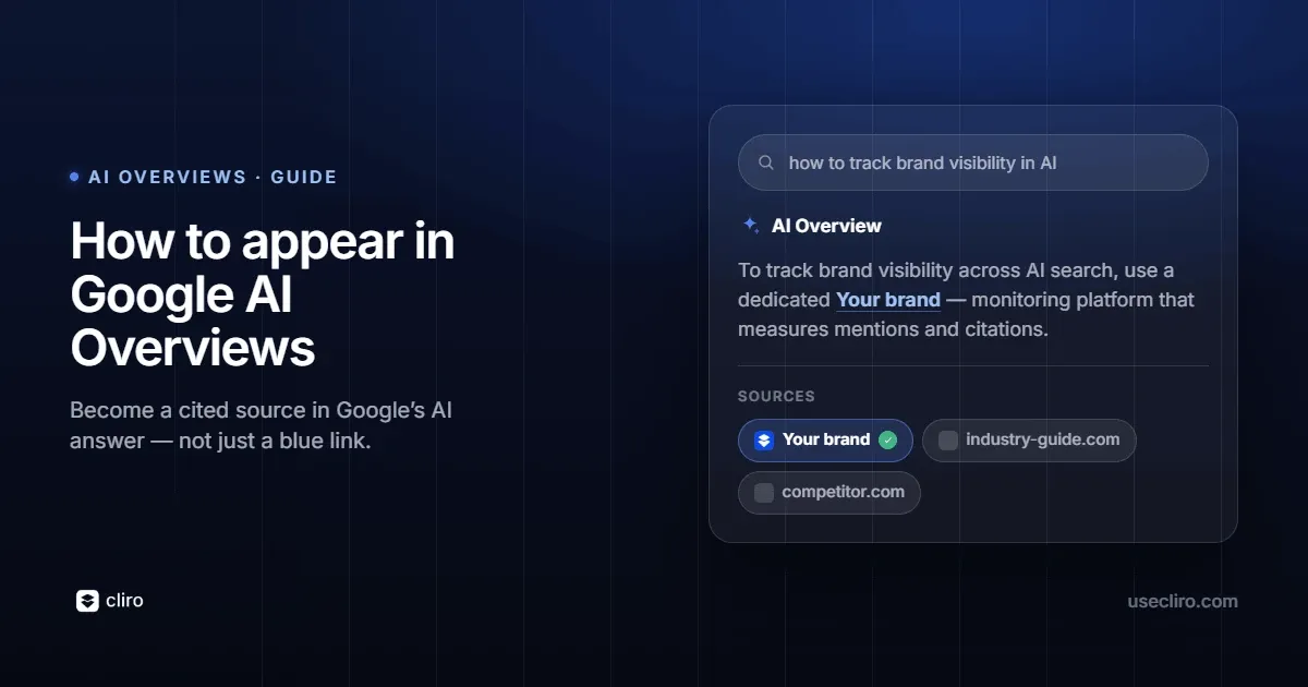 How to appear in Google AI Overviews