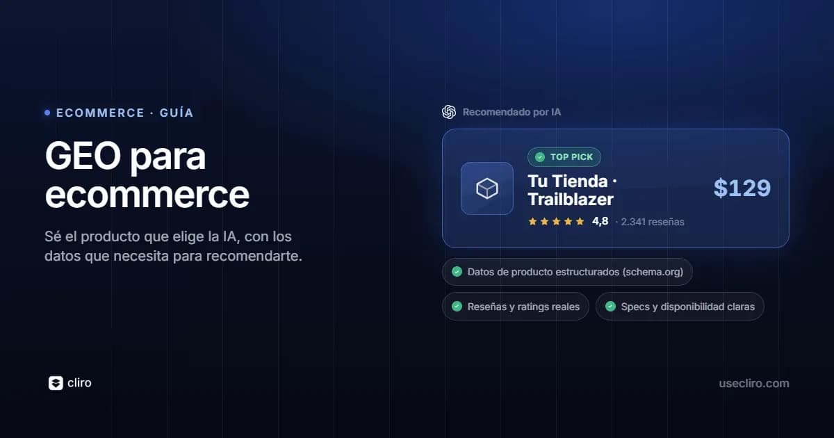 GEO para e-commerce: cómo vender más con la IA