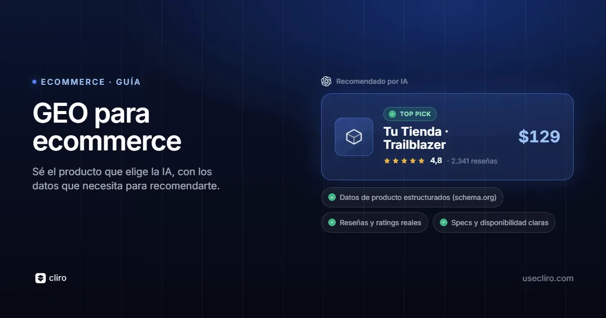 GEO para e-commerce: cómo vender más con la IA