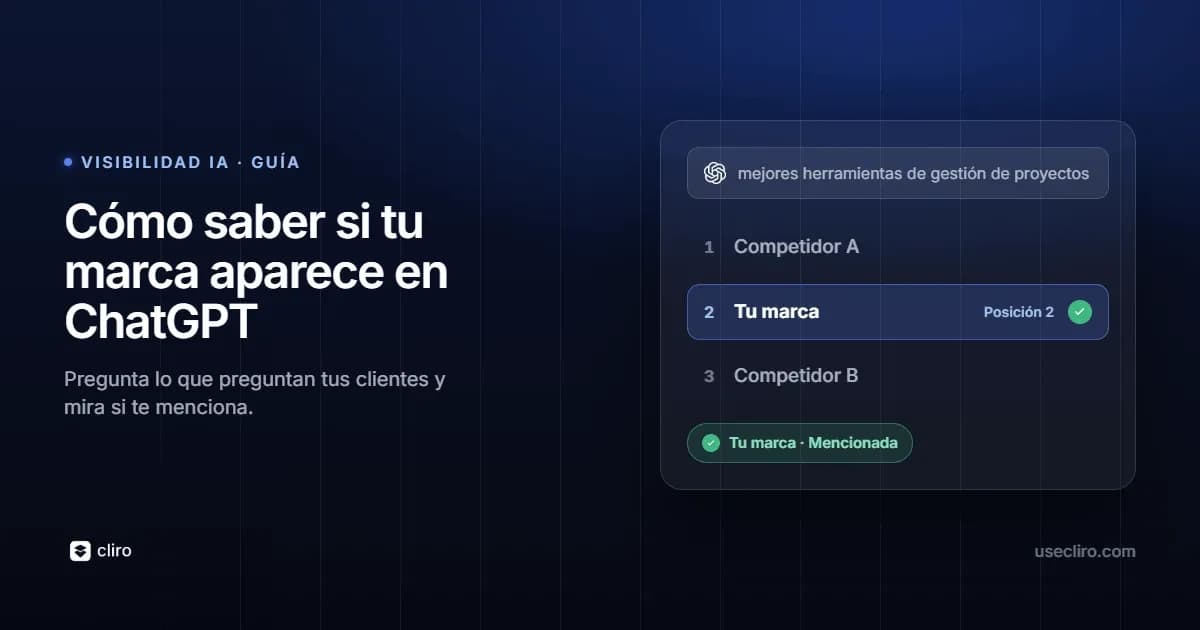 Cómo saber si tu marca aparece en ChatGPT