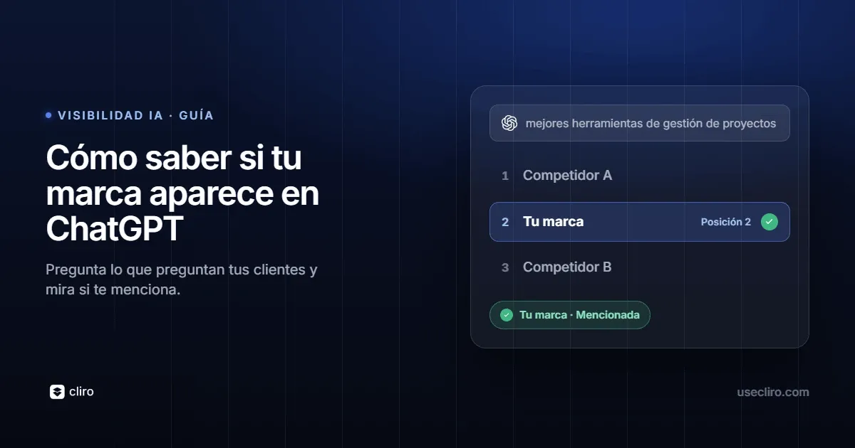 Cómo saber si tu marca aparece en ChatGPT