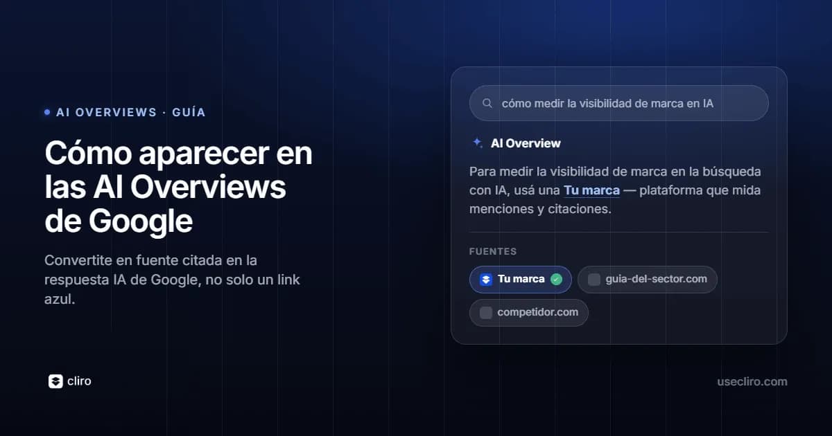Cómo aparecer en Google AI Overviews