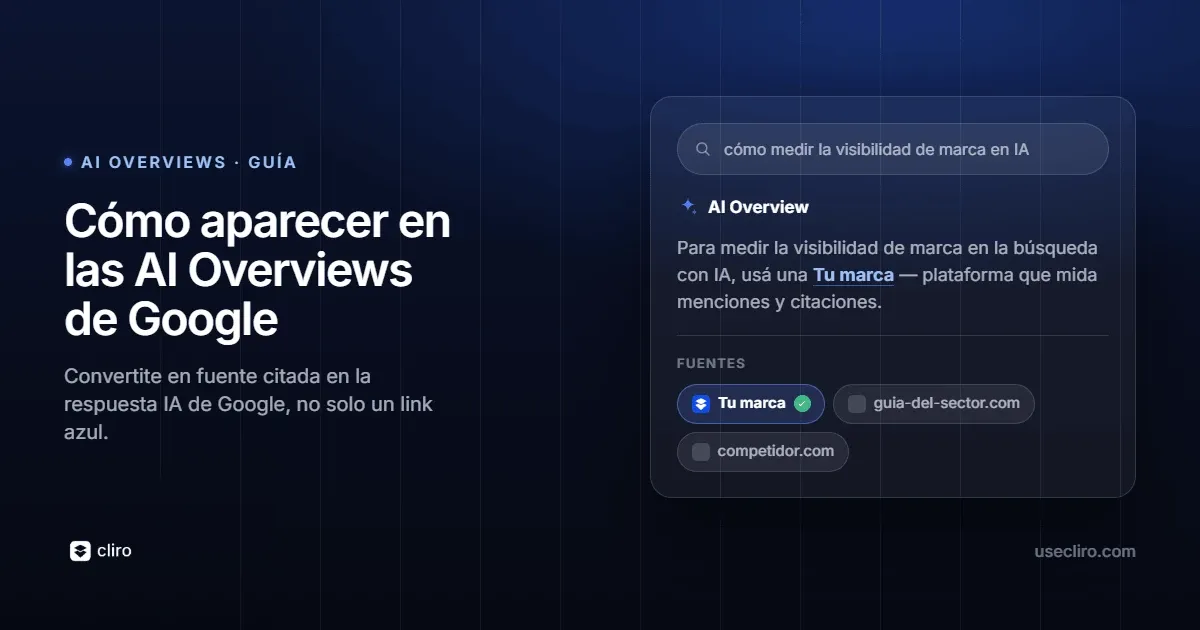 Cómo aparecer en Google AI Overviews
