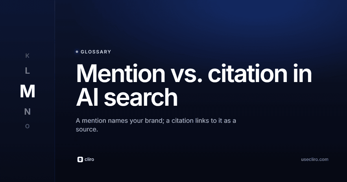 Mention vs. Citation in AI Search: The Difference