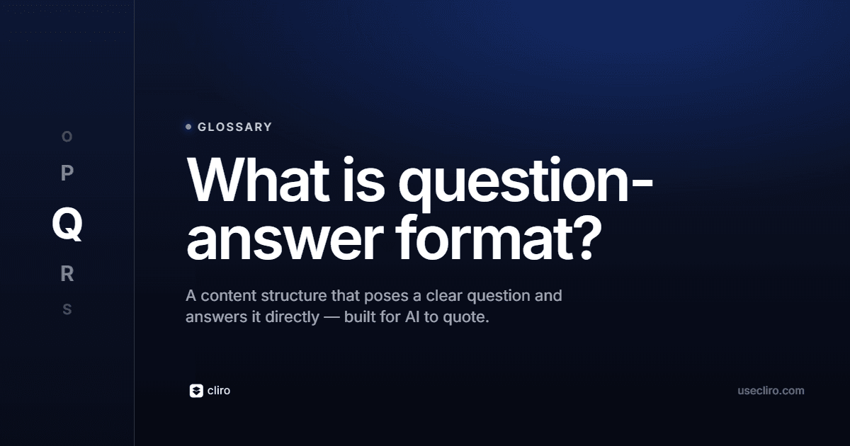 What Is Question-Answer Format? Content Built for AI