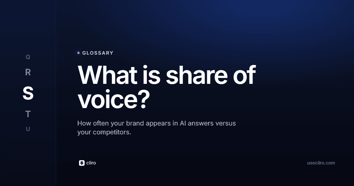 What Is Share of Voice? Measuring AI Search Presence